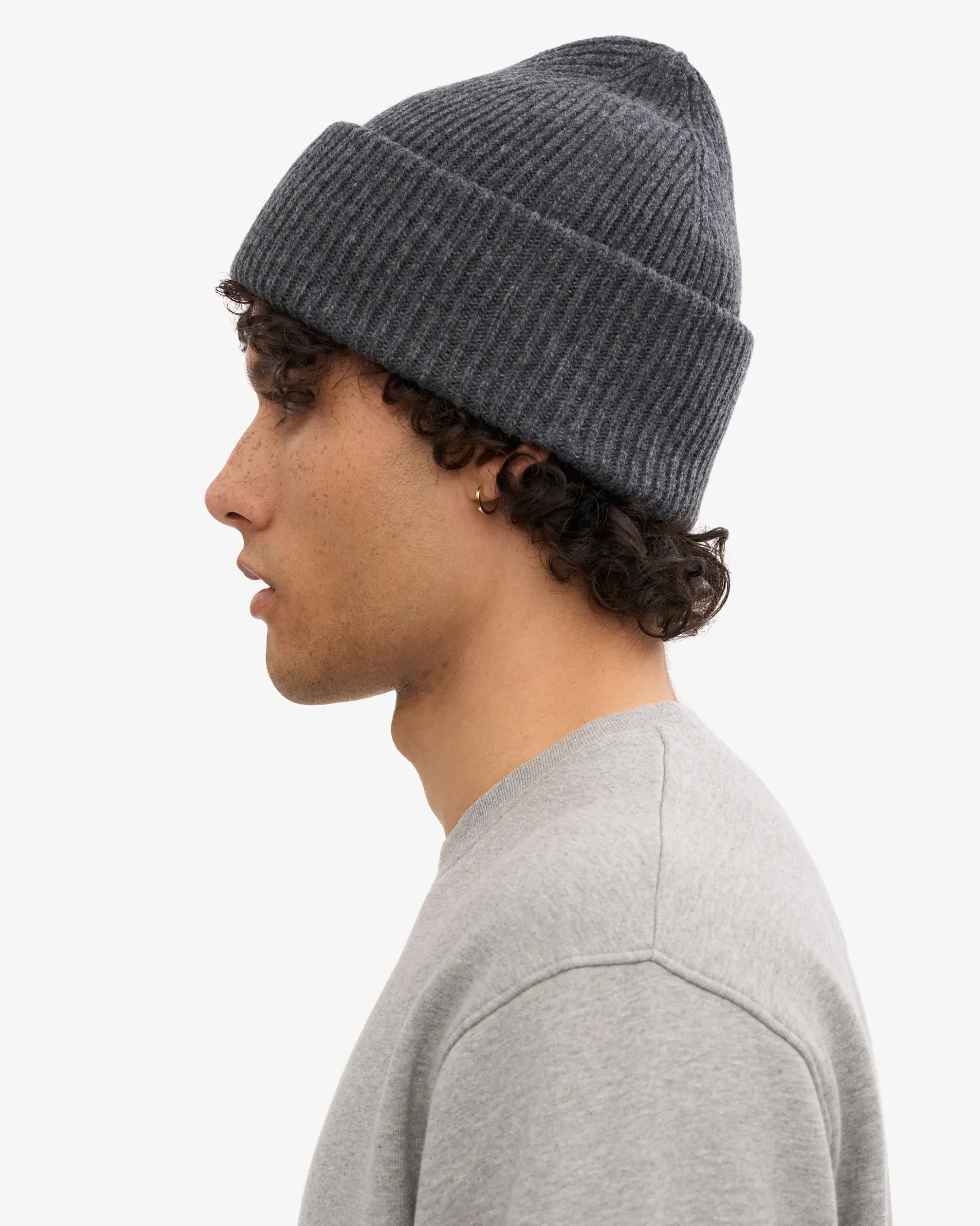 Merino Wool Hat - Lava Grey