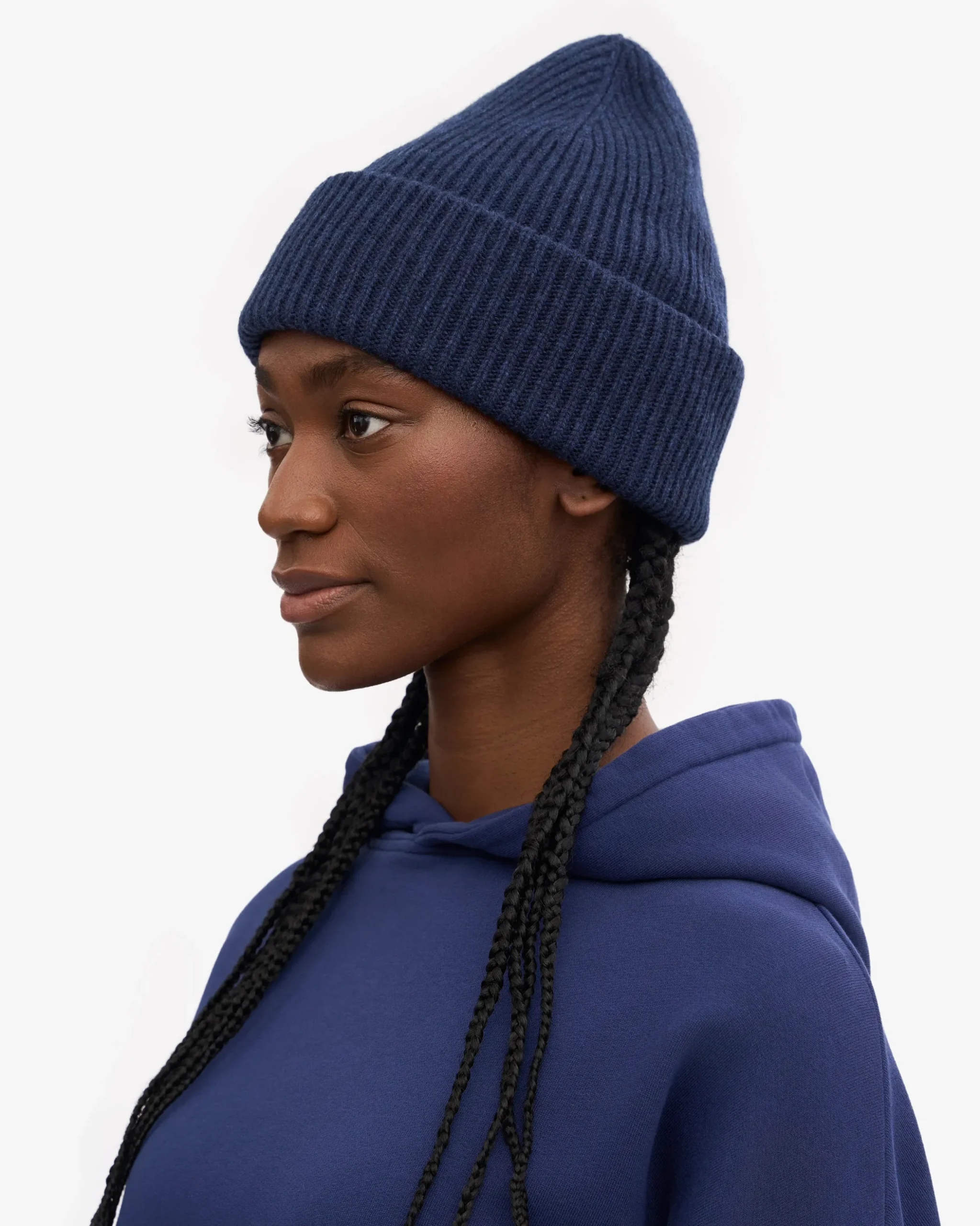 Merino Wool Hat - Marine Blue