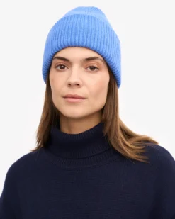Merino Wool Hat - Pacific Blue