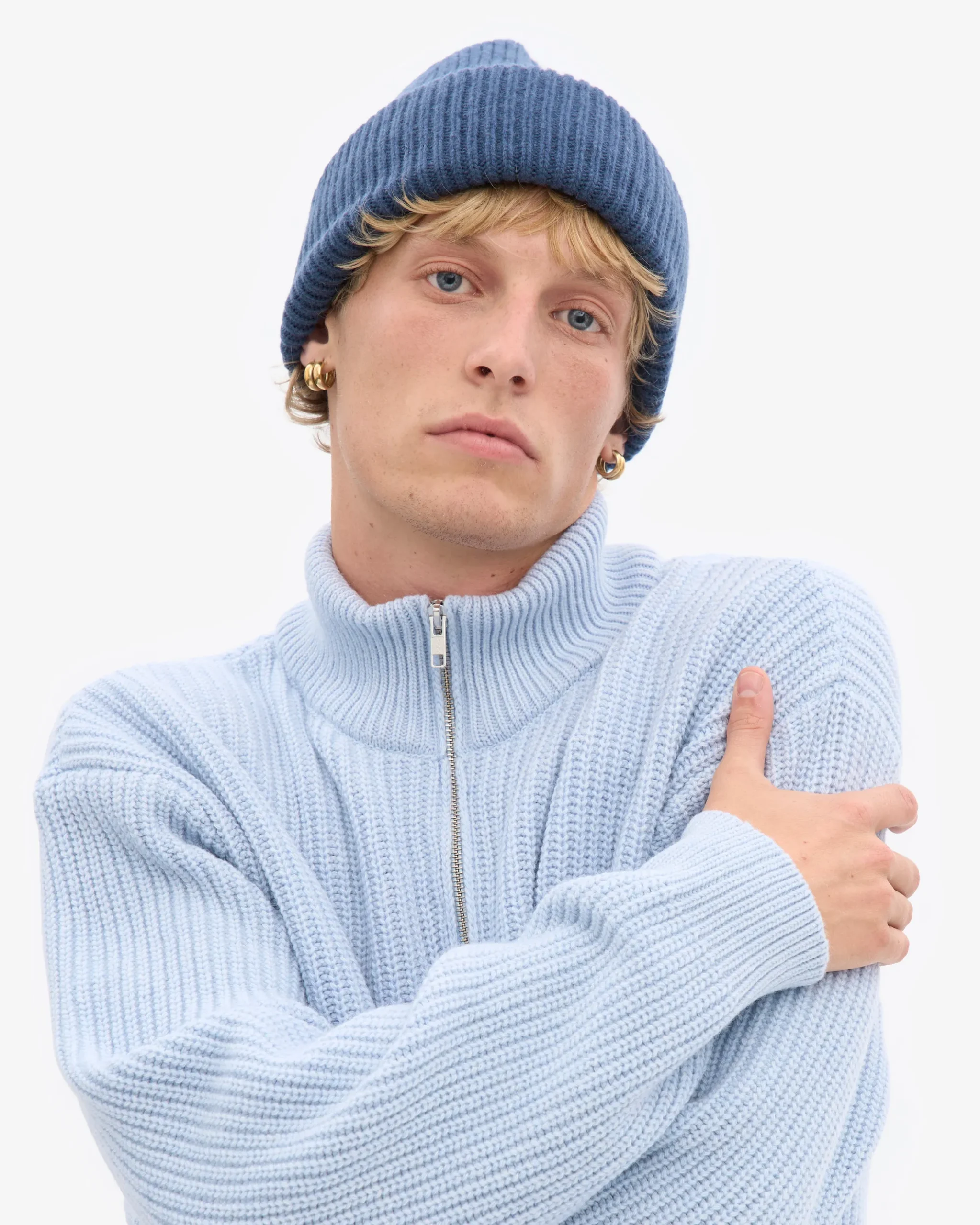 Merino Wool Hat - Petrol Blue