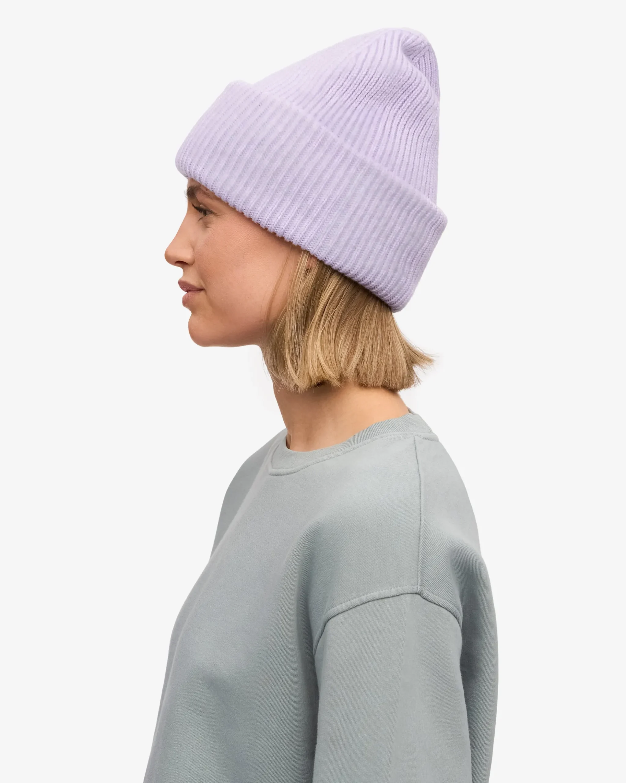 Merino Wool Hat - Soft Lavender