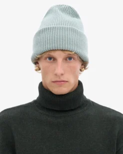 Merino Wool Hat - Steel Blue