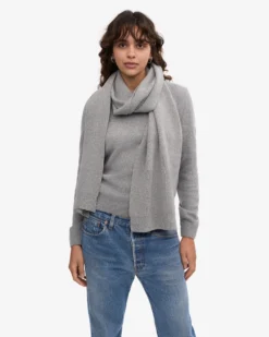 Merino Wool Scarf - Heather Grey