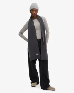 Merino Wool Scarf - Lava Grey
