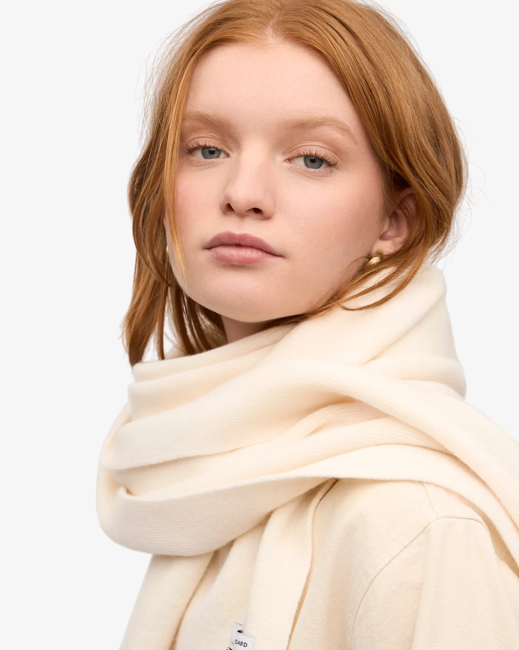 Merino Wool Scarf - Optical White