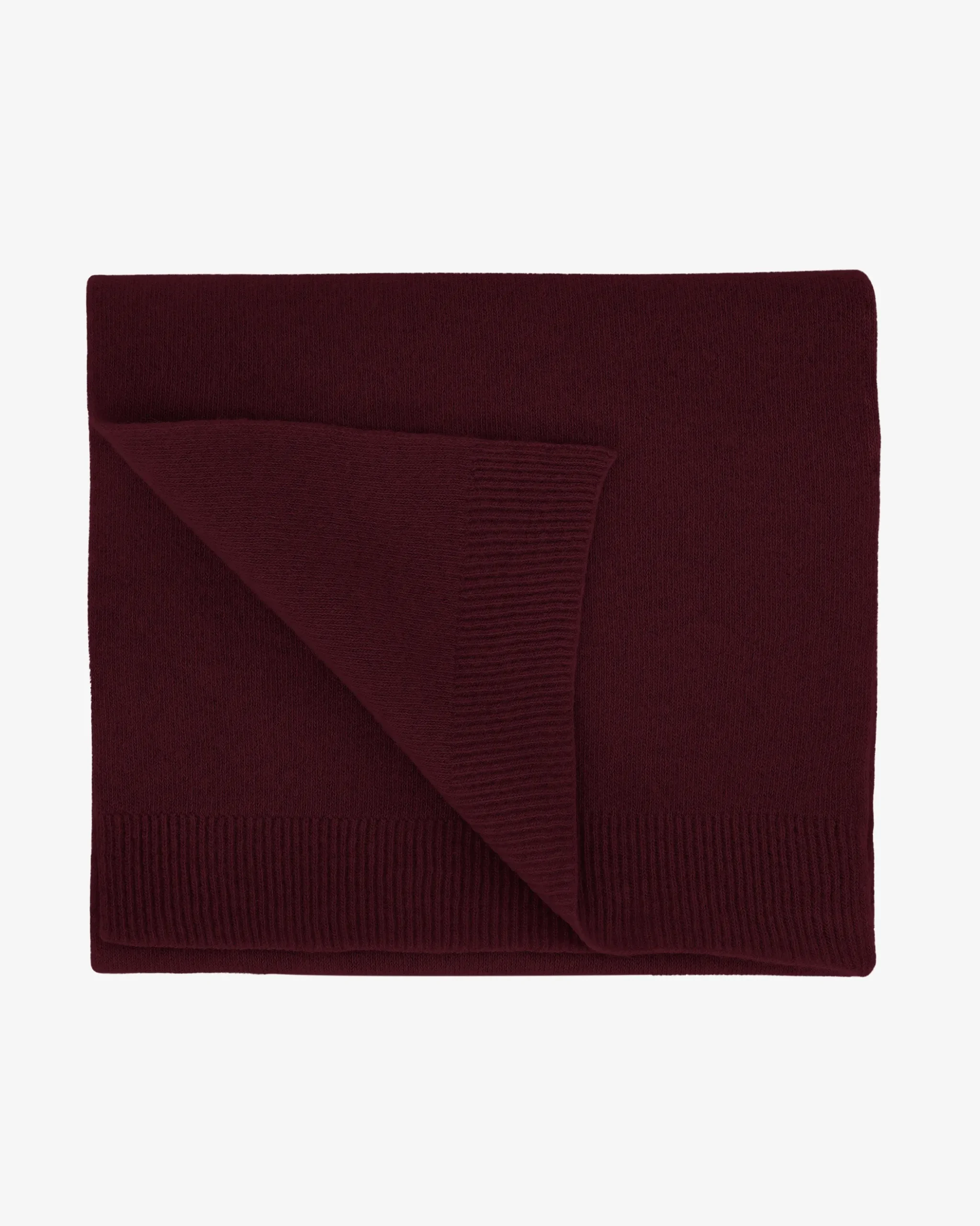 Merino Wool Scarf - Oxblood Red