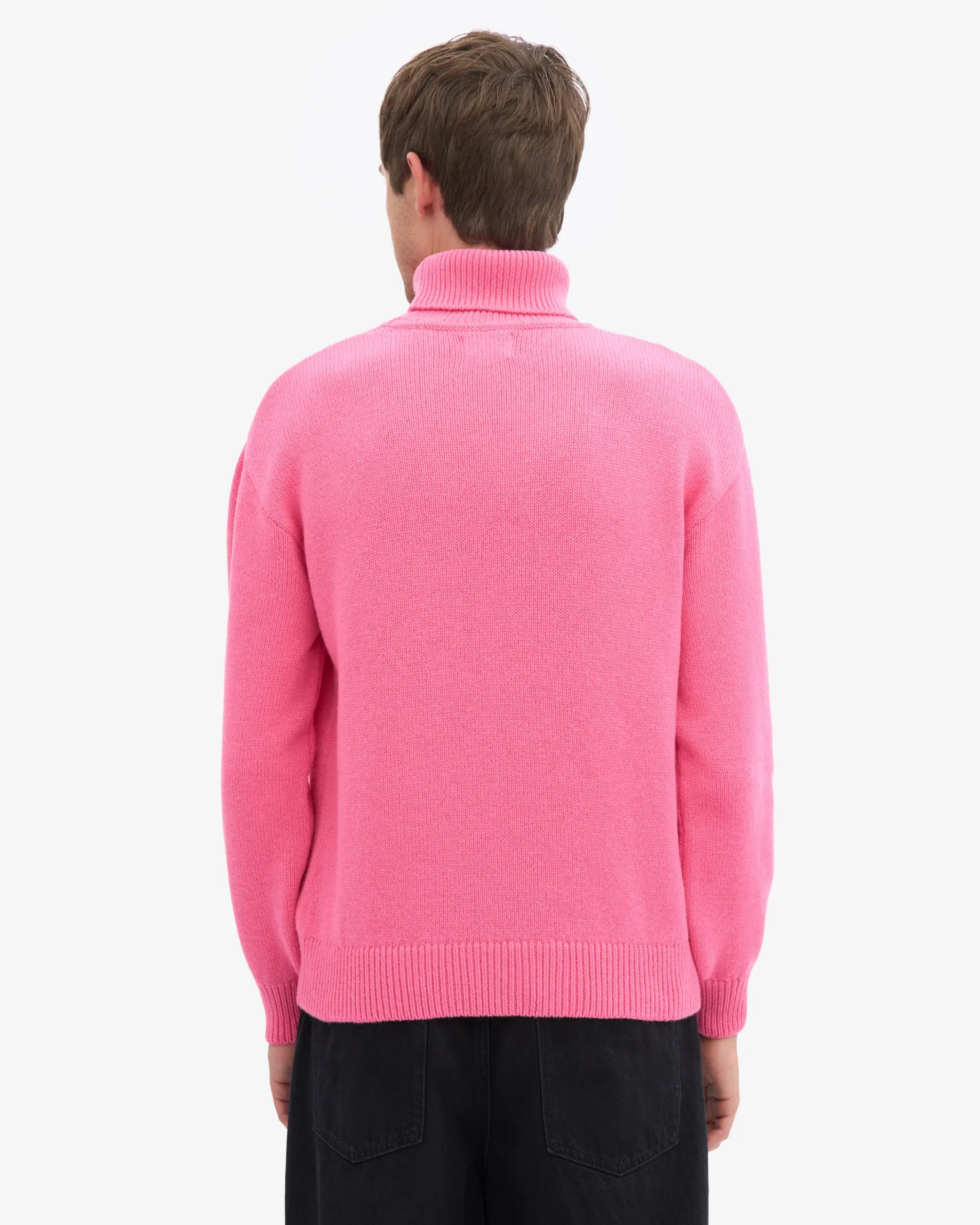 Merino Wool Turtleneck - Bubblegum Pink