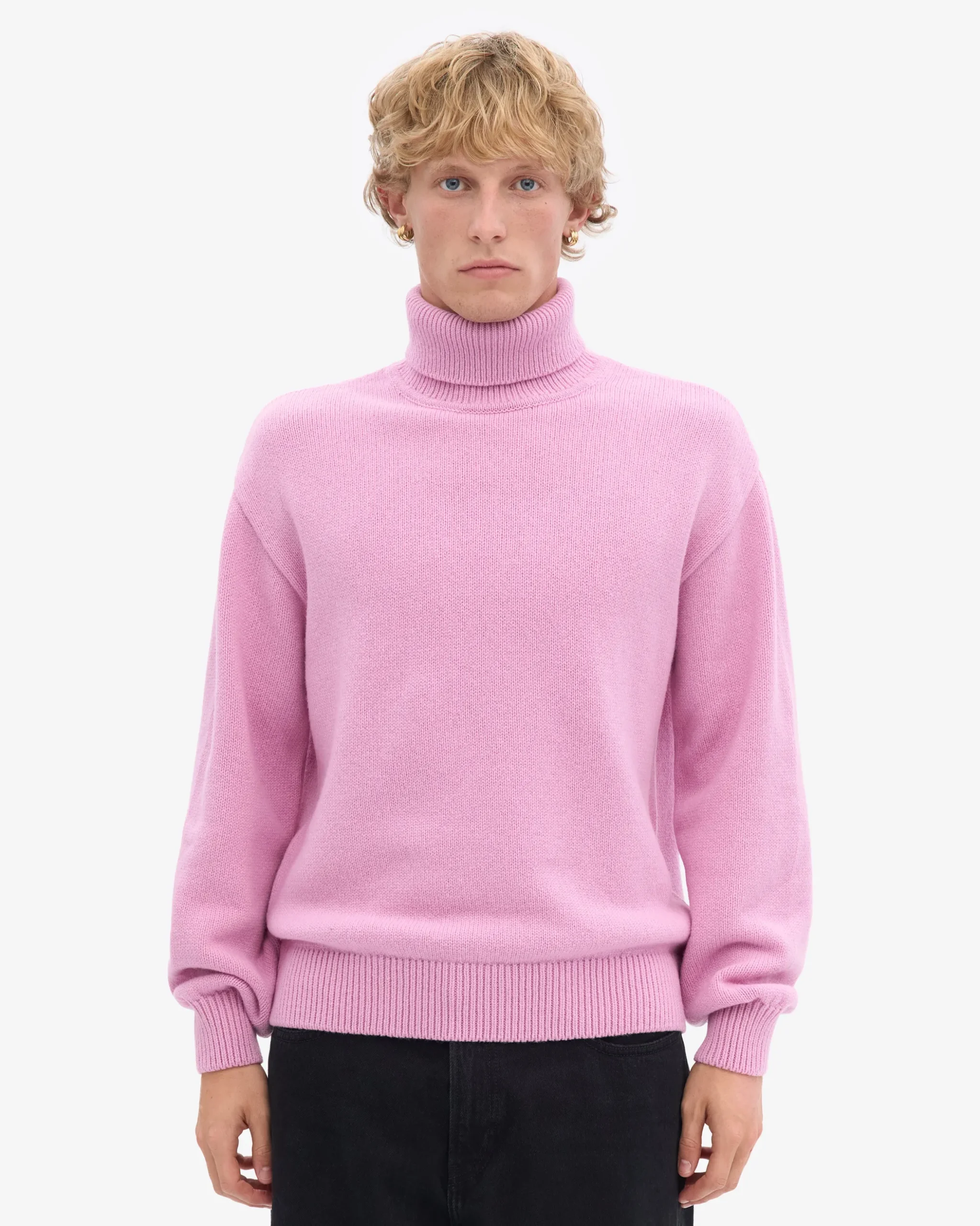 Merino Wool Turtleneck - Cherry Blossom