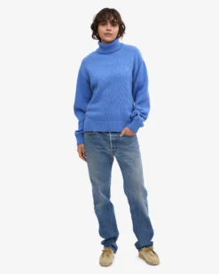 Merino Wool Turtleneck - Emerald Green