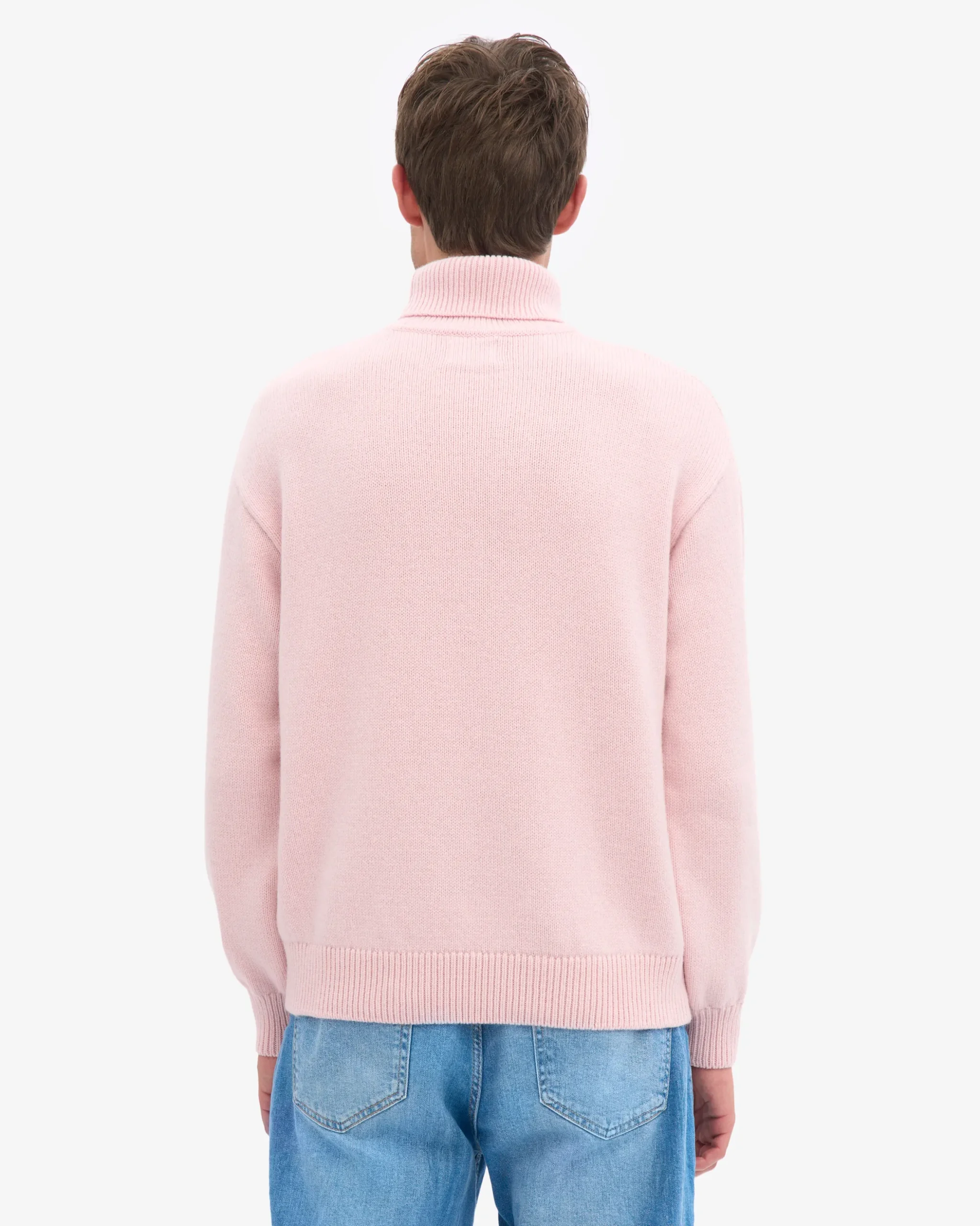Merino Wool Turtleneck - Faded Pink