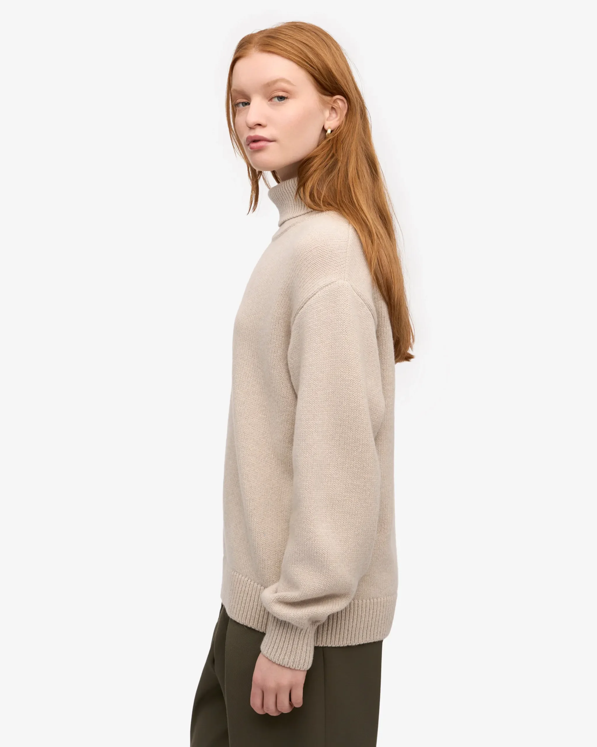 Merino Wool Turtleneck - Ivory White