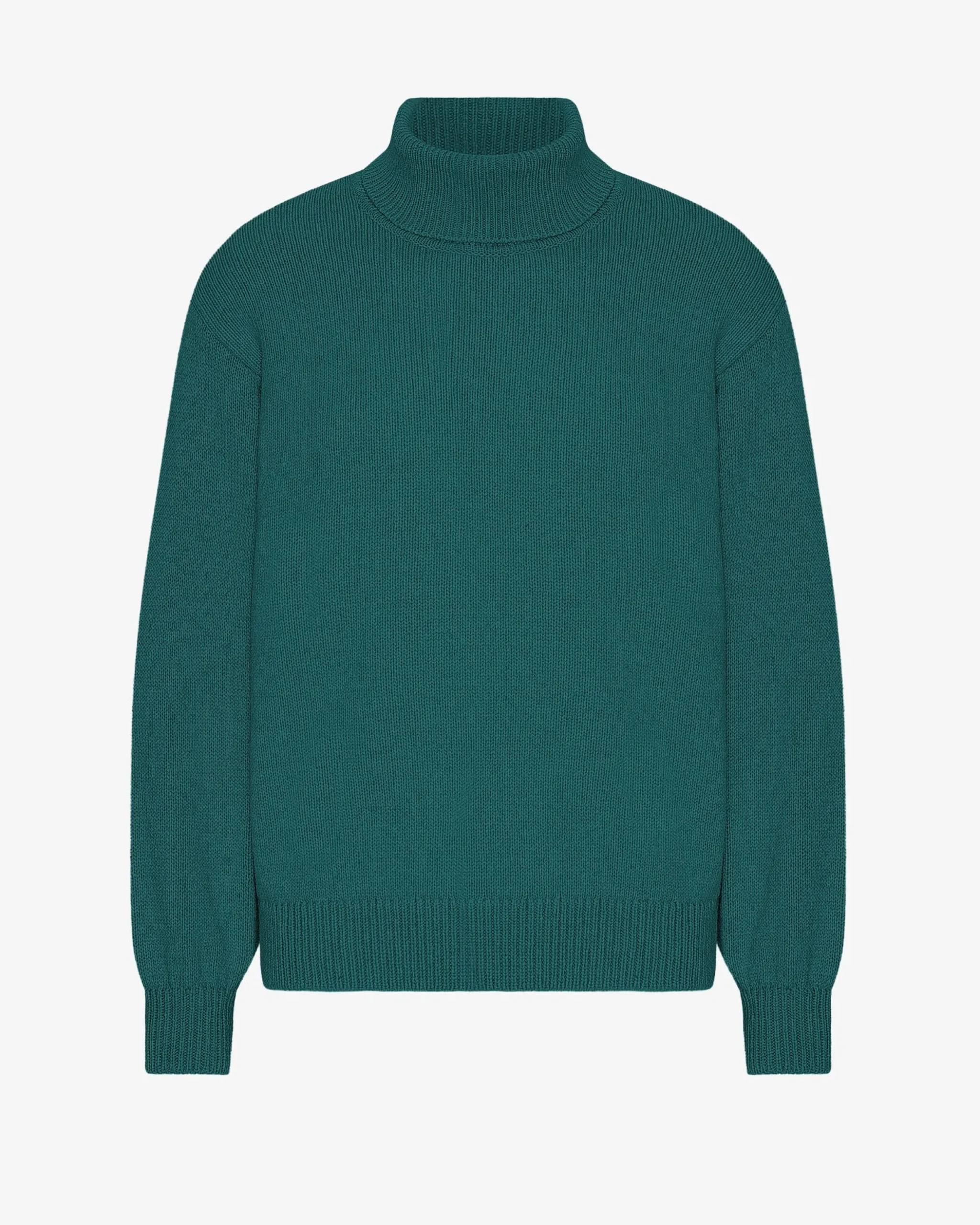 Merino Wool Turtleneck - Ocean Green