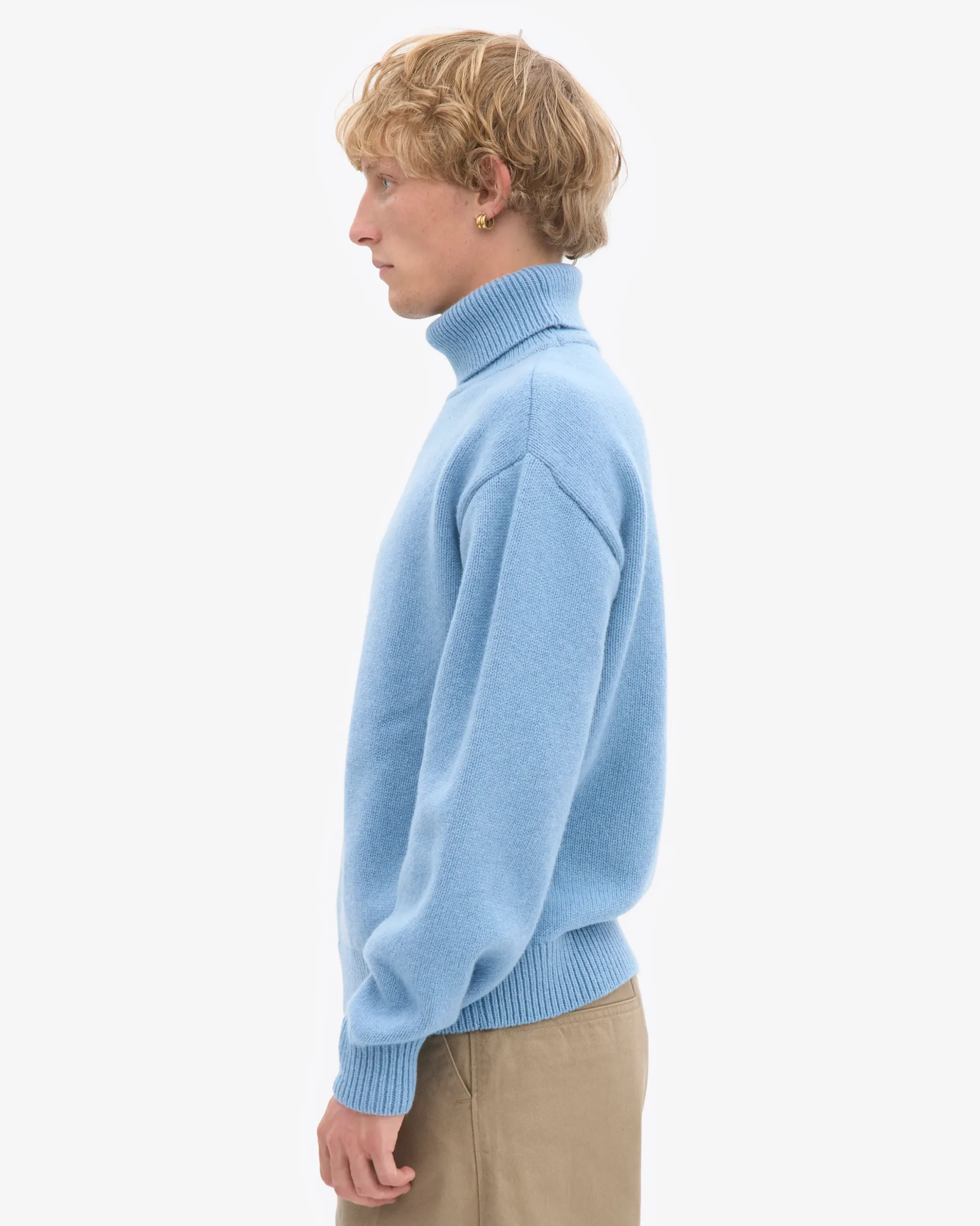 Merino Wool Turtleneck - Seaside Blue