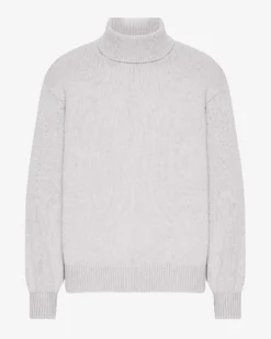 Merino Wool Turtleneck - Snow Melange