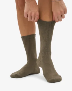 Organic Active Sock - Dusty Olive