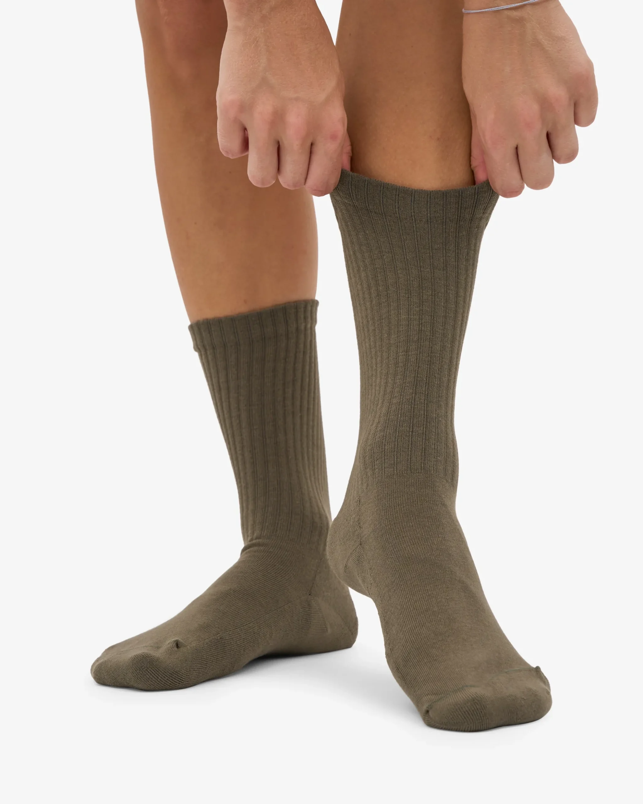 Organic Active Sock - Dusty Olive (3-Pack)