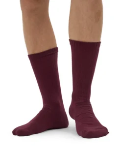 Organic Active Sock - Oxblood Red (3-Pack)