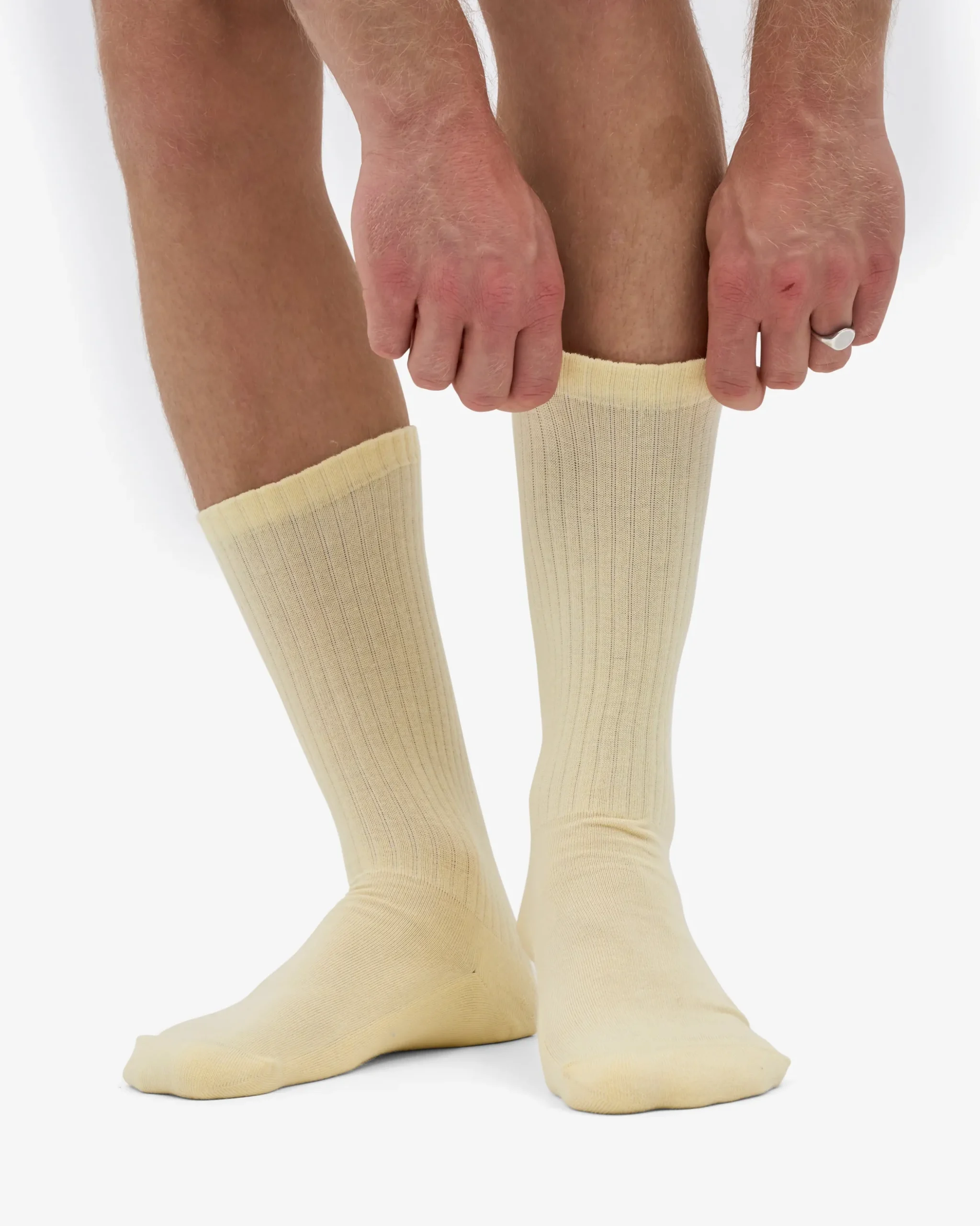 Organic Active Sock - Soft Yellow (3-Pack)