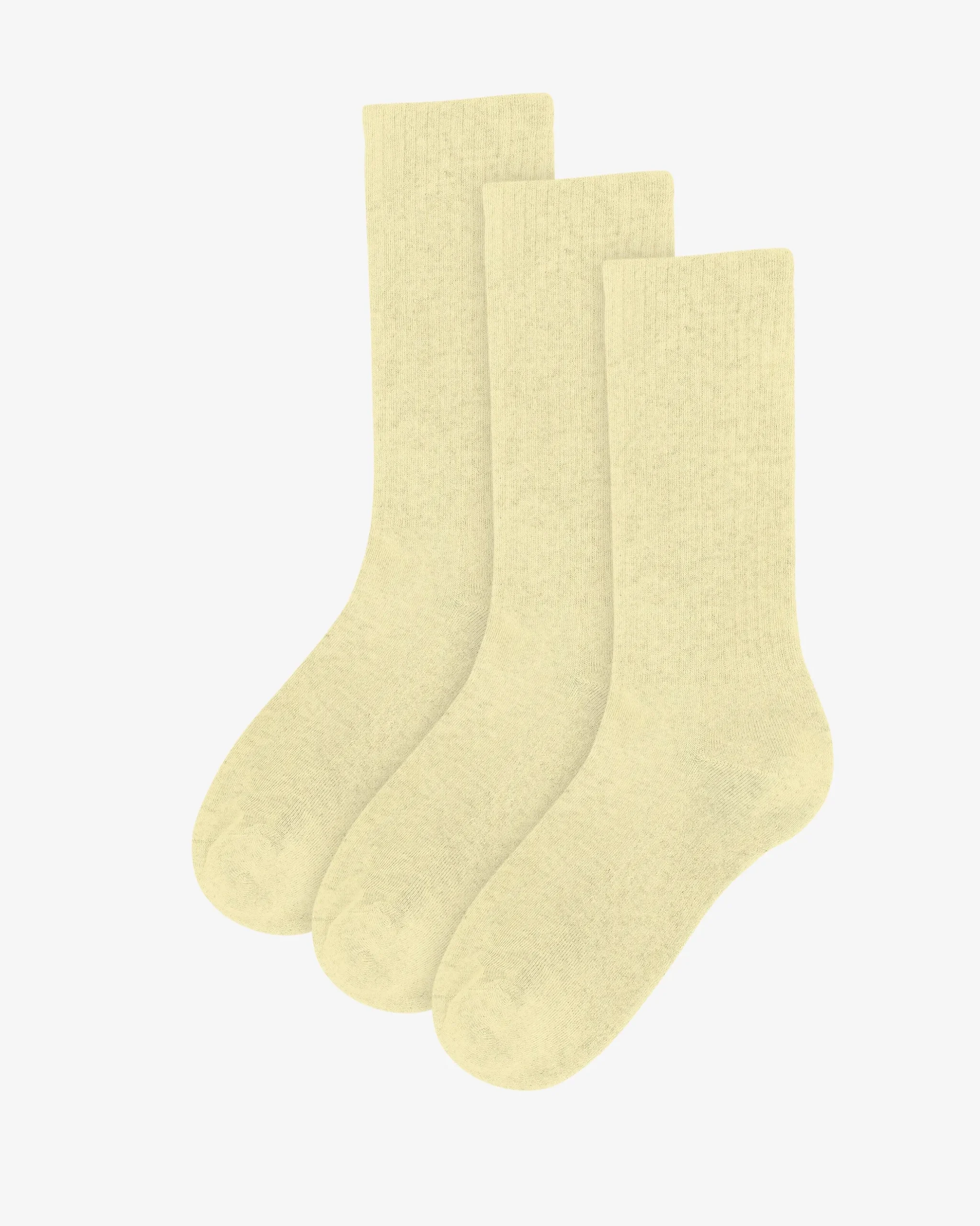 Organic Active Sock - Soft Yellow (3-Pack)