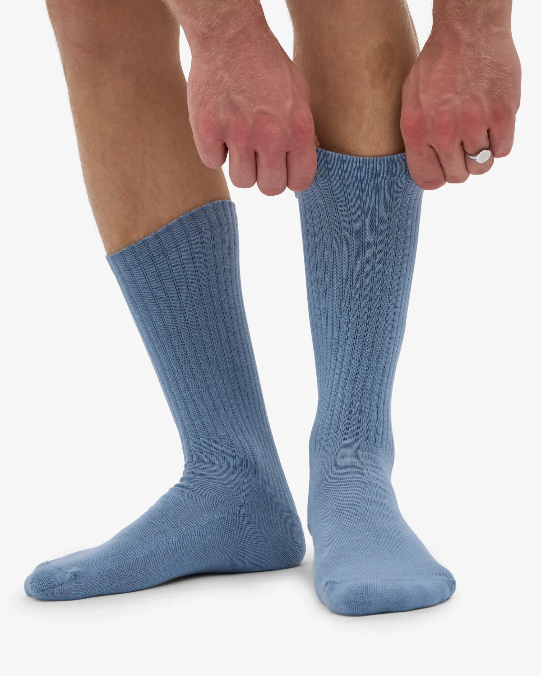 Organic Active Sock - Steel Blue (3-Pack)
