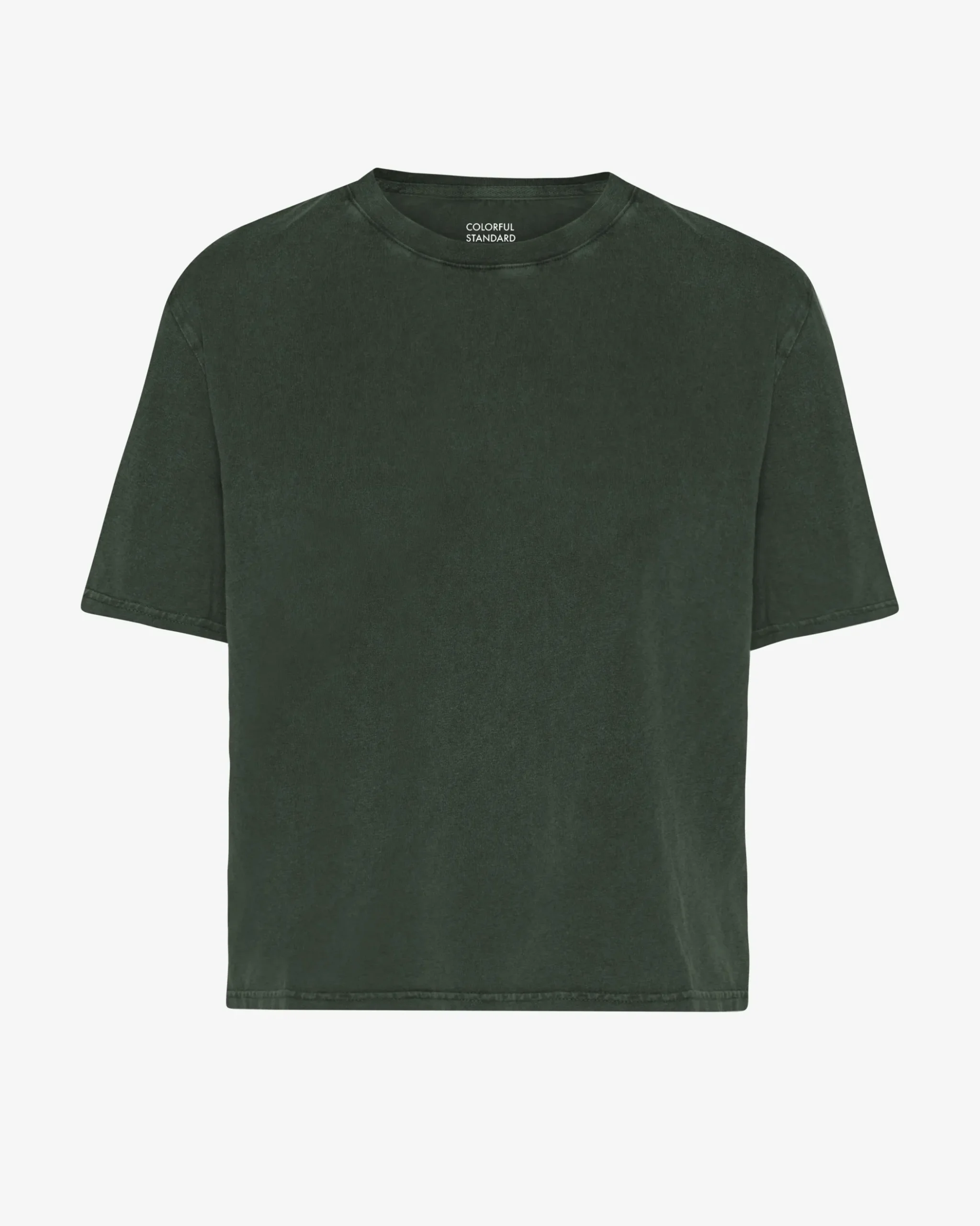 Organic Boxy Crop Tee - Midnight Forest