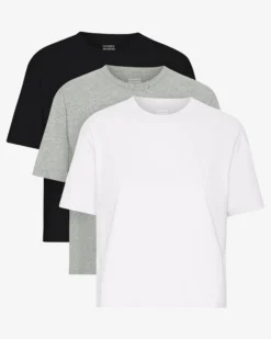 Organic Boxy Crop Tee - Mixed 07 (3-Pack)