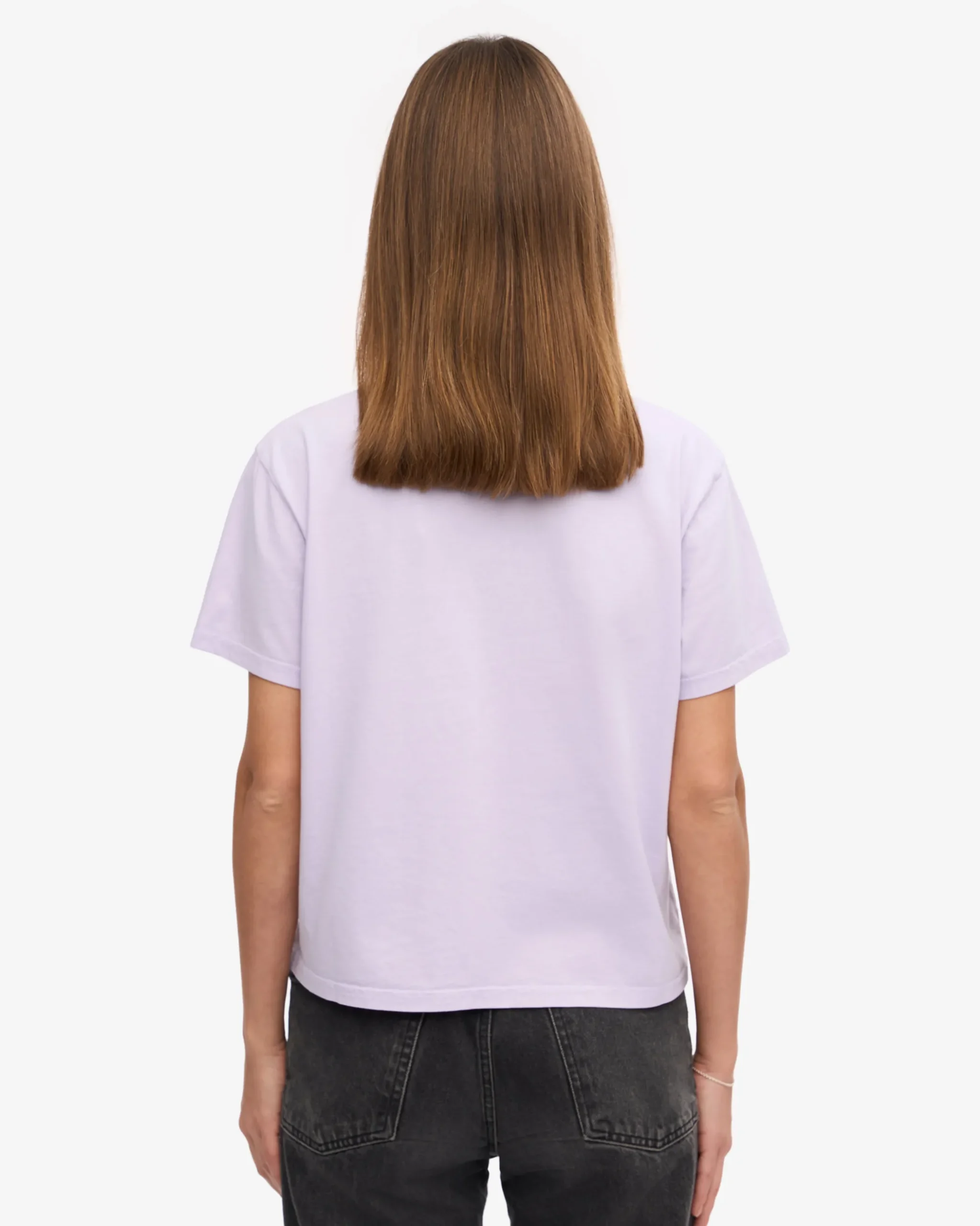 Organic Boxy Crop Tee - Soft Lavender