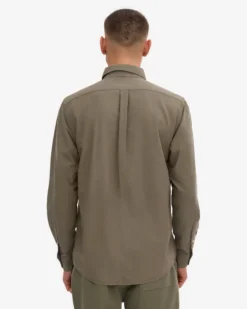 Organic Button Down Shirt - Dusty Olive