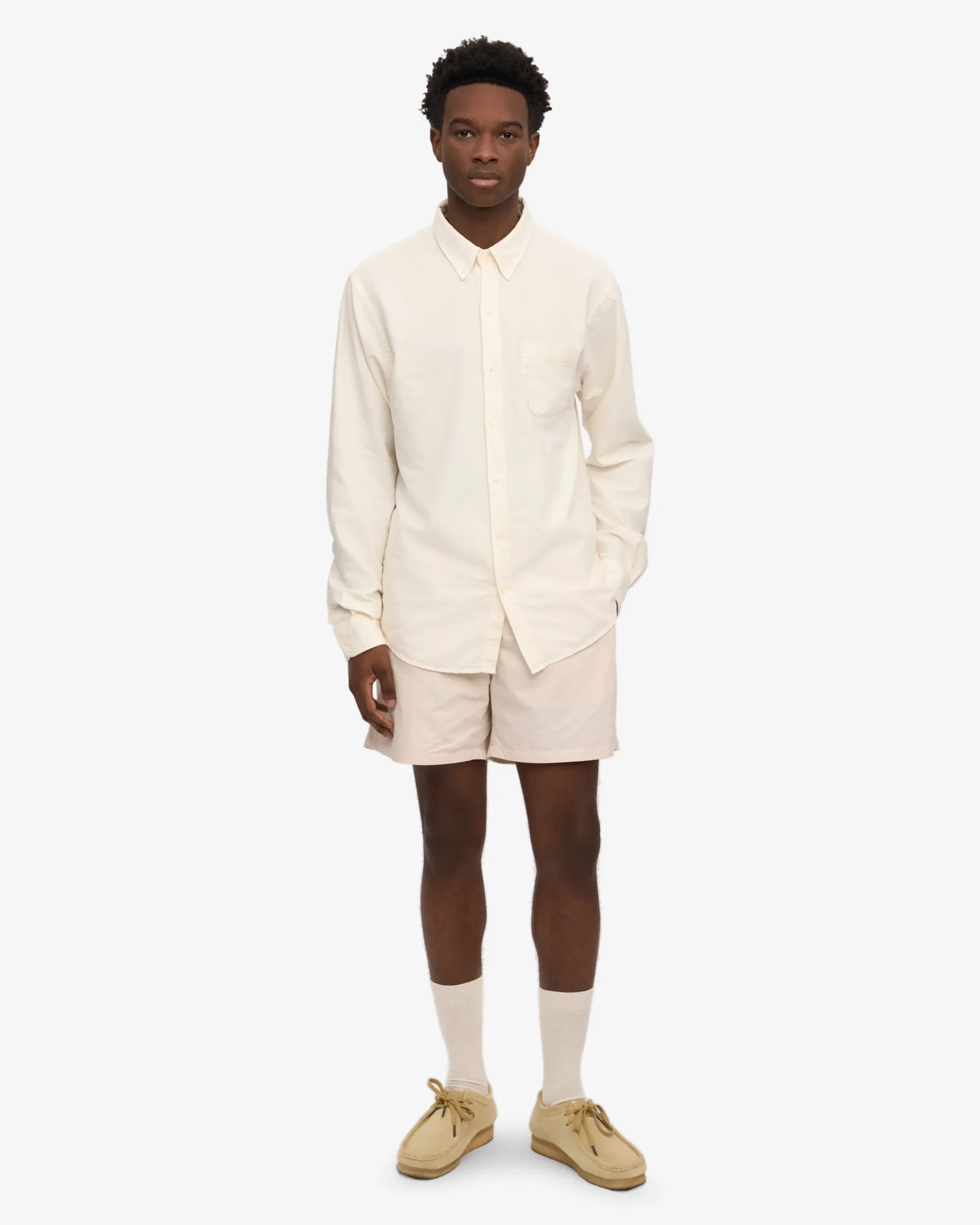 Organic Button Down Shirt - Ivory White