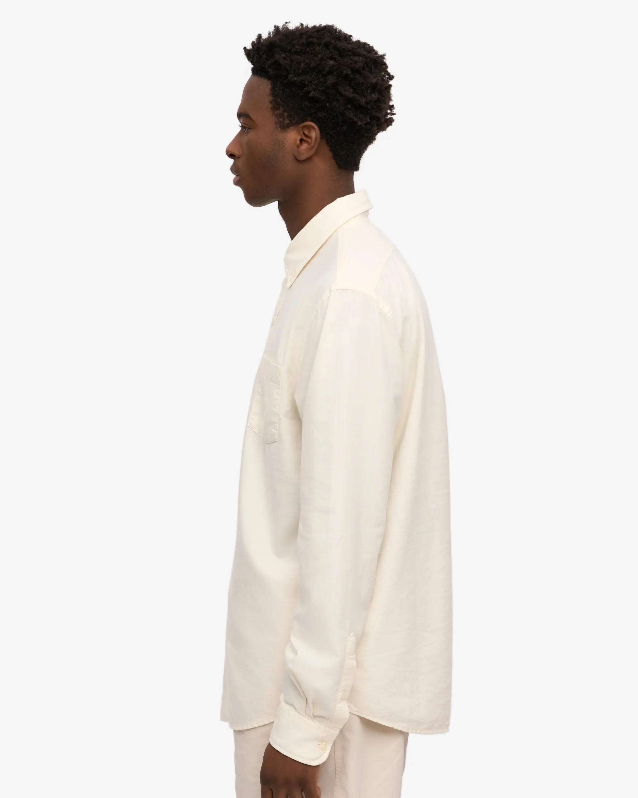 Organic Button Down Shirt - Ivory White