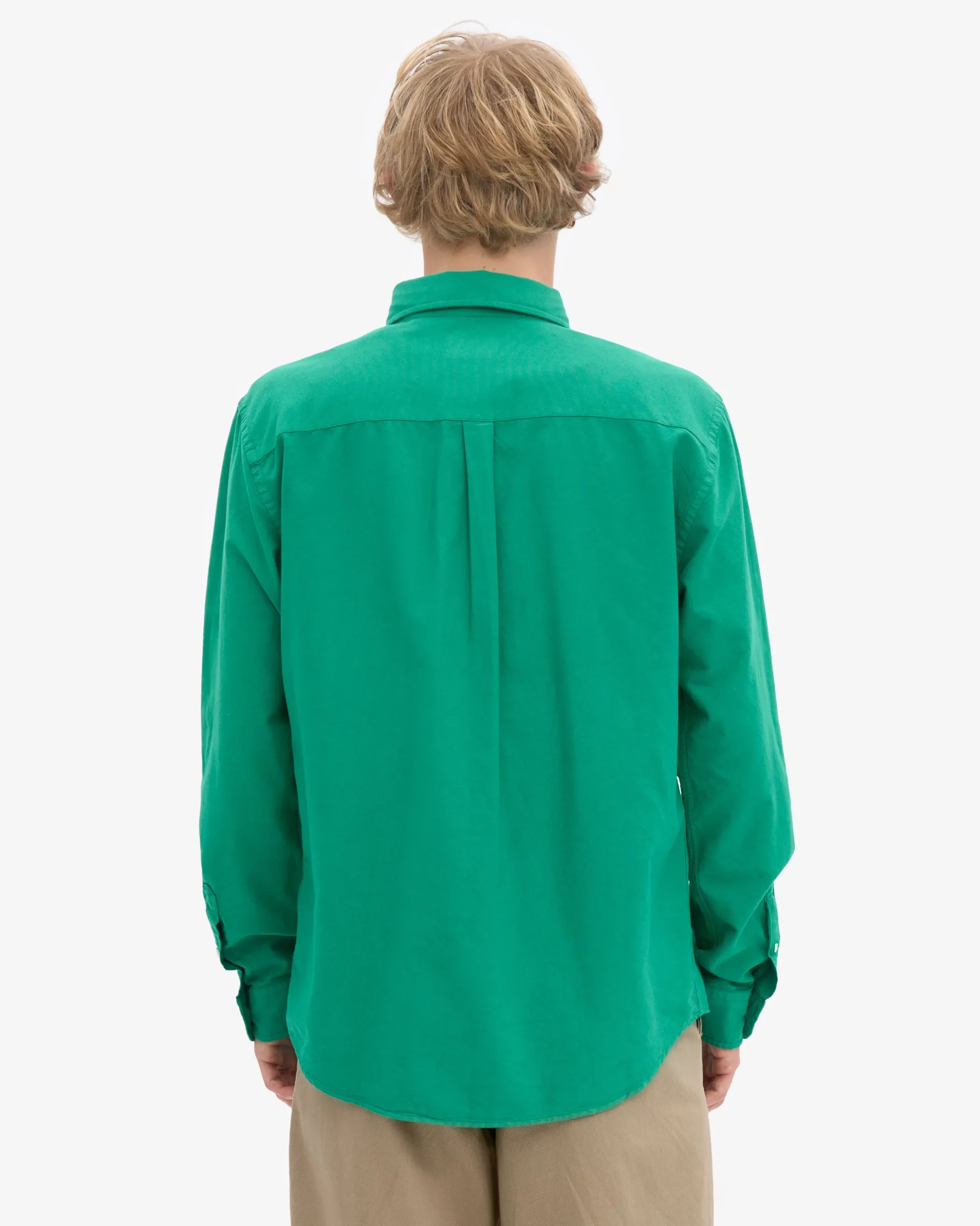 Organic Button Down Shirt - Kelly Green
