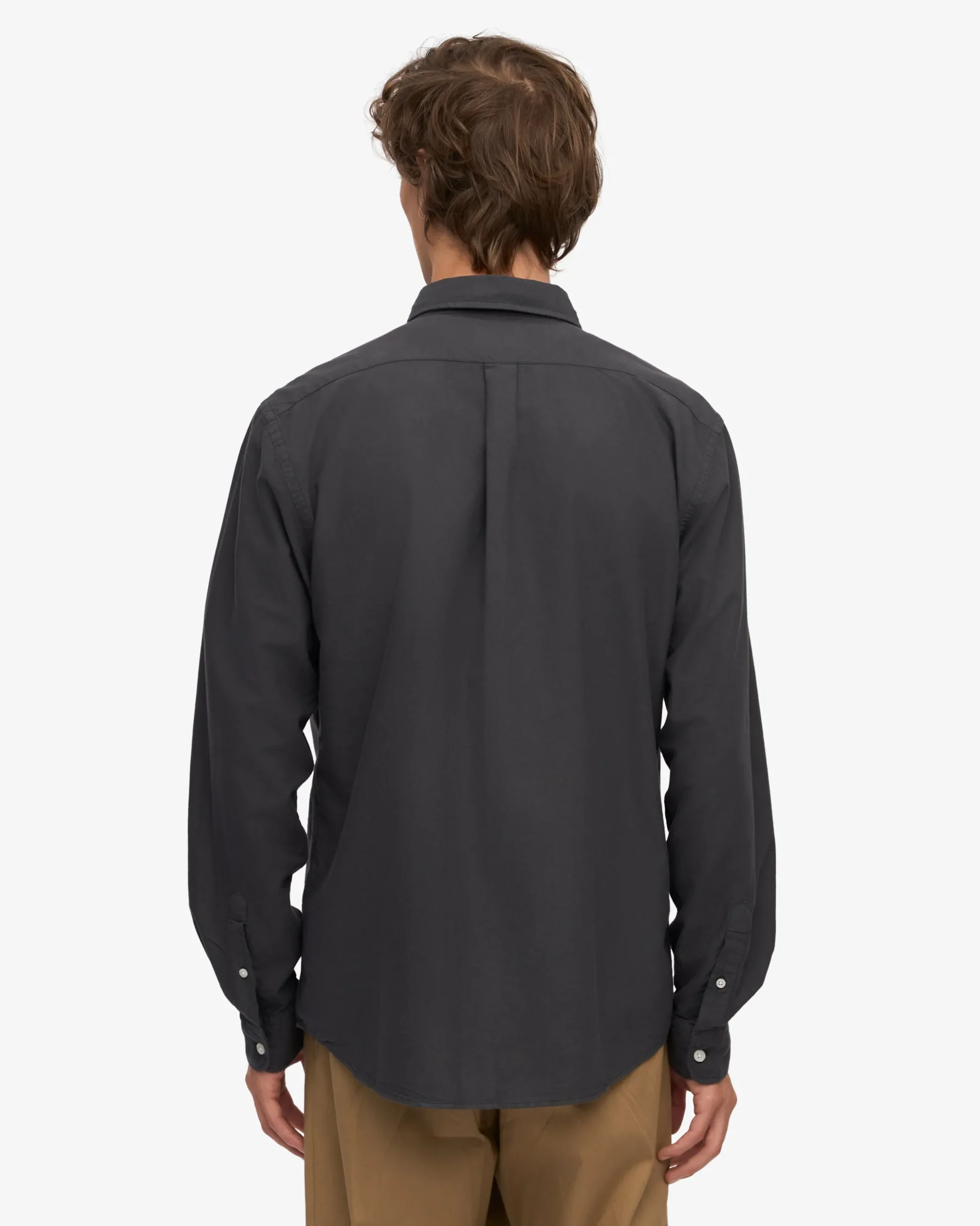 Organic Button Down Shirt - Lava Grey