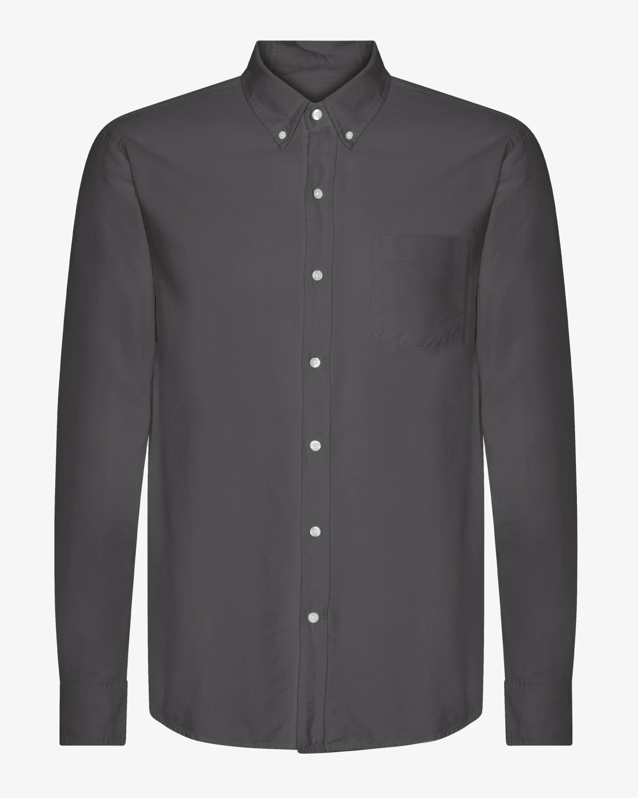 Organic Button Down Shirt - Lava Grey