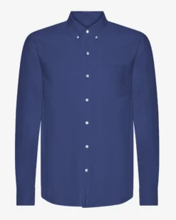 Organic Button Down Shirt - Marine Blue