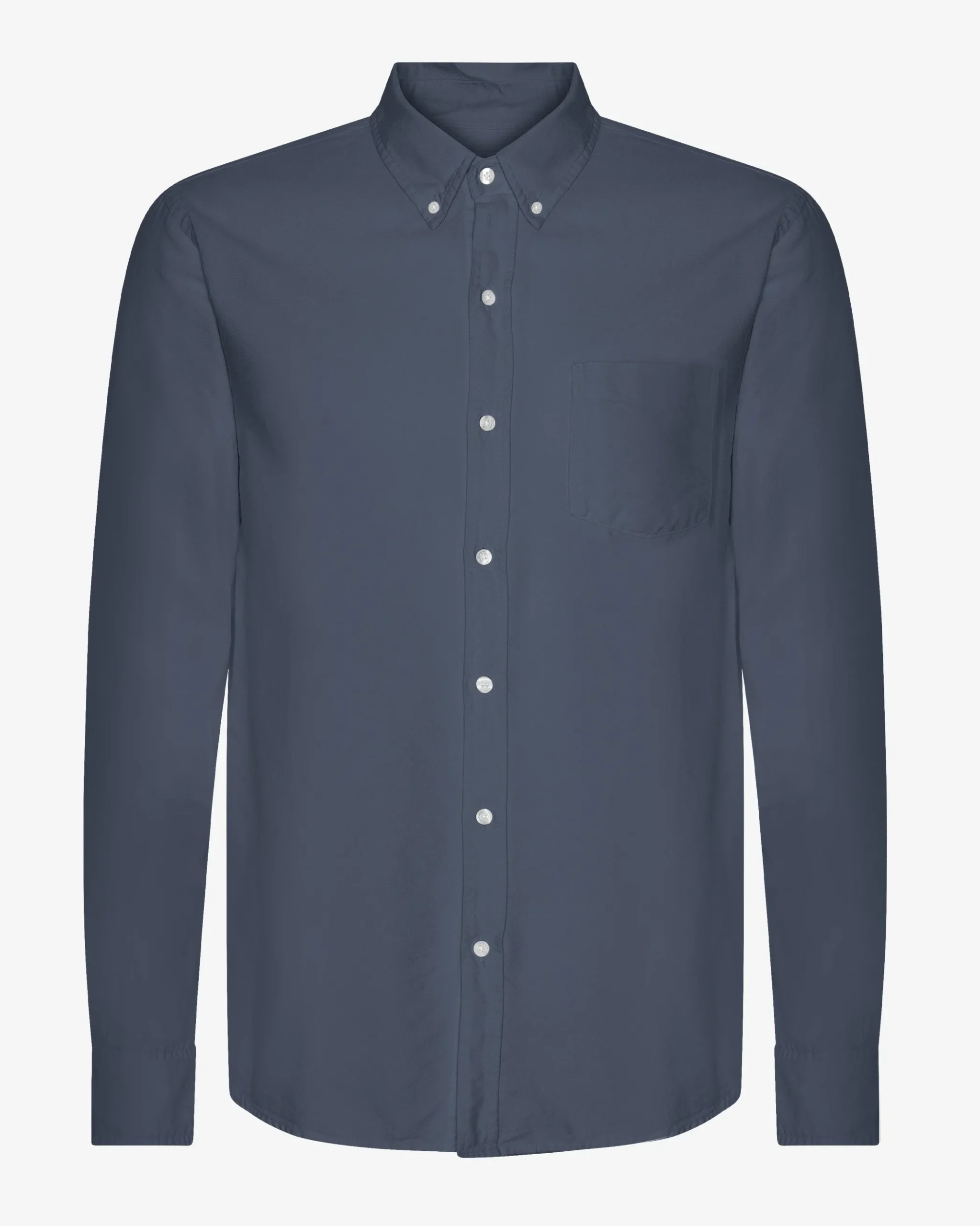 Organic Button Down Shirt - Petrol Blue