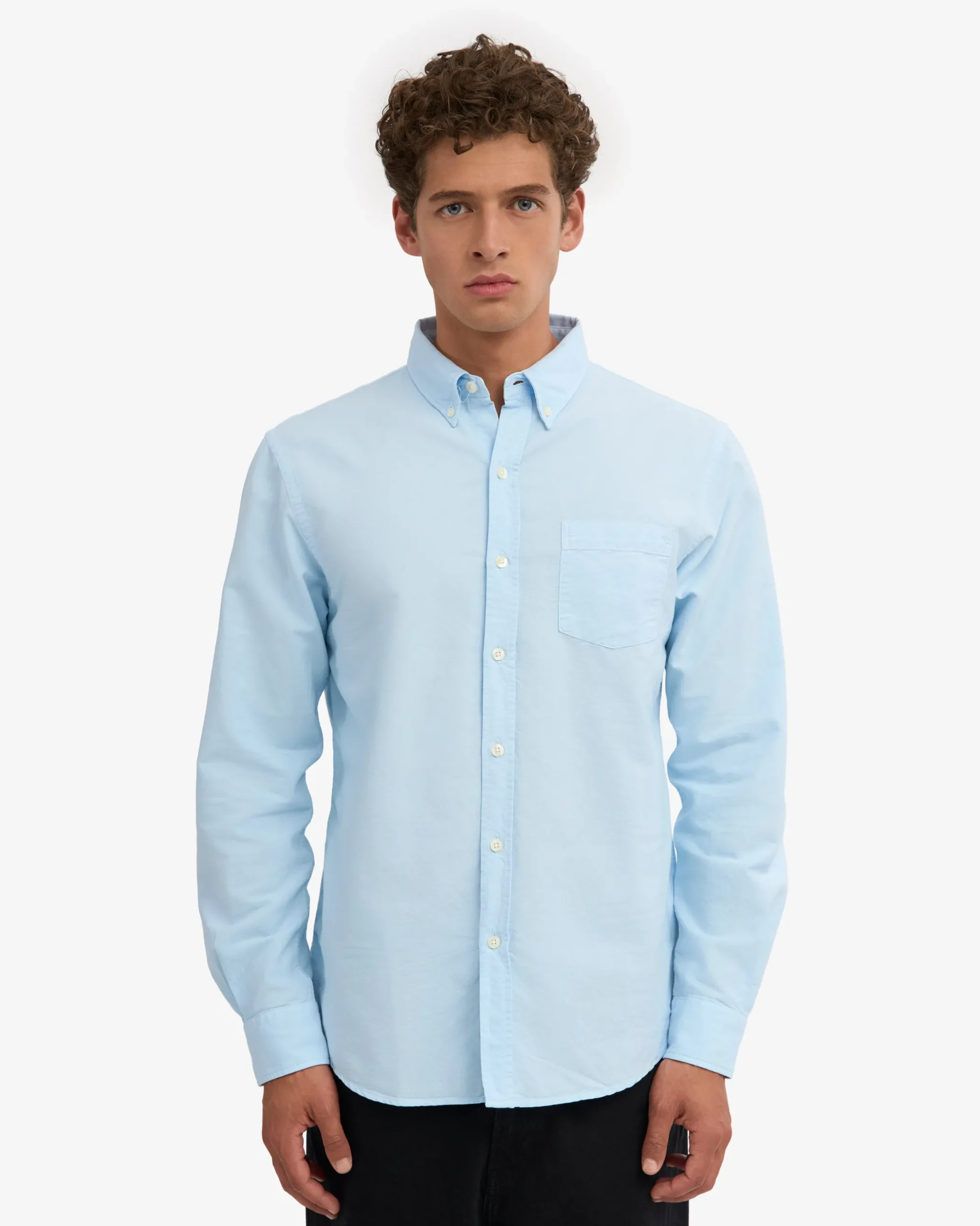 Organic Button Down Shirt - Polar Blue