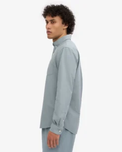 Organic Button Down Shirt - Steel Blue
