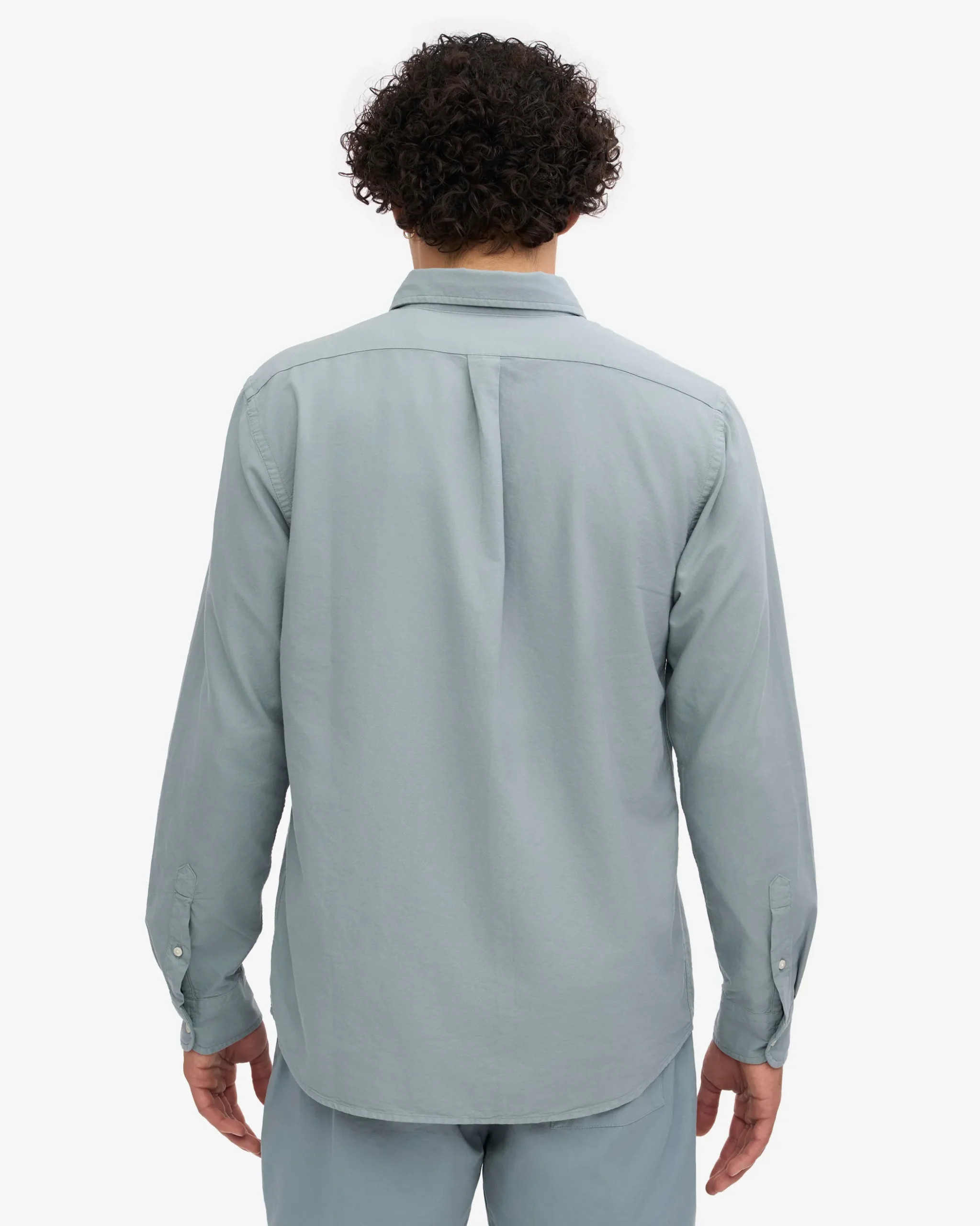 Organic Button Down Shirt - Steel Blue