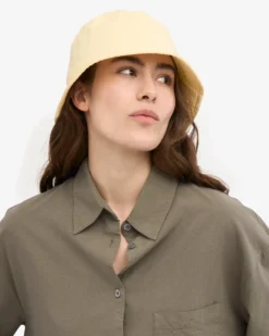 Organic Cotton Bucket Hat - Soft Yellow