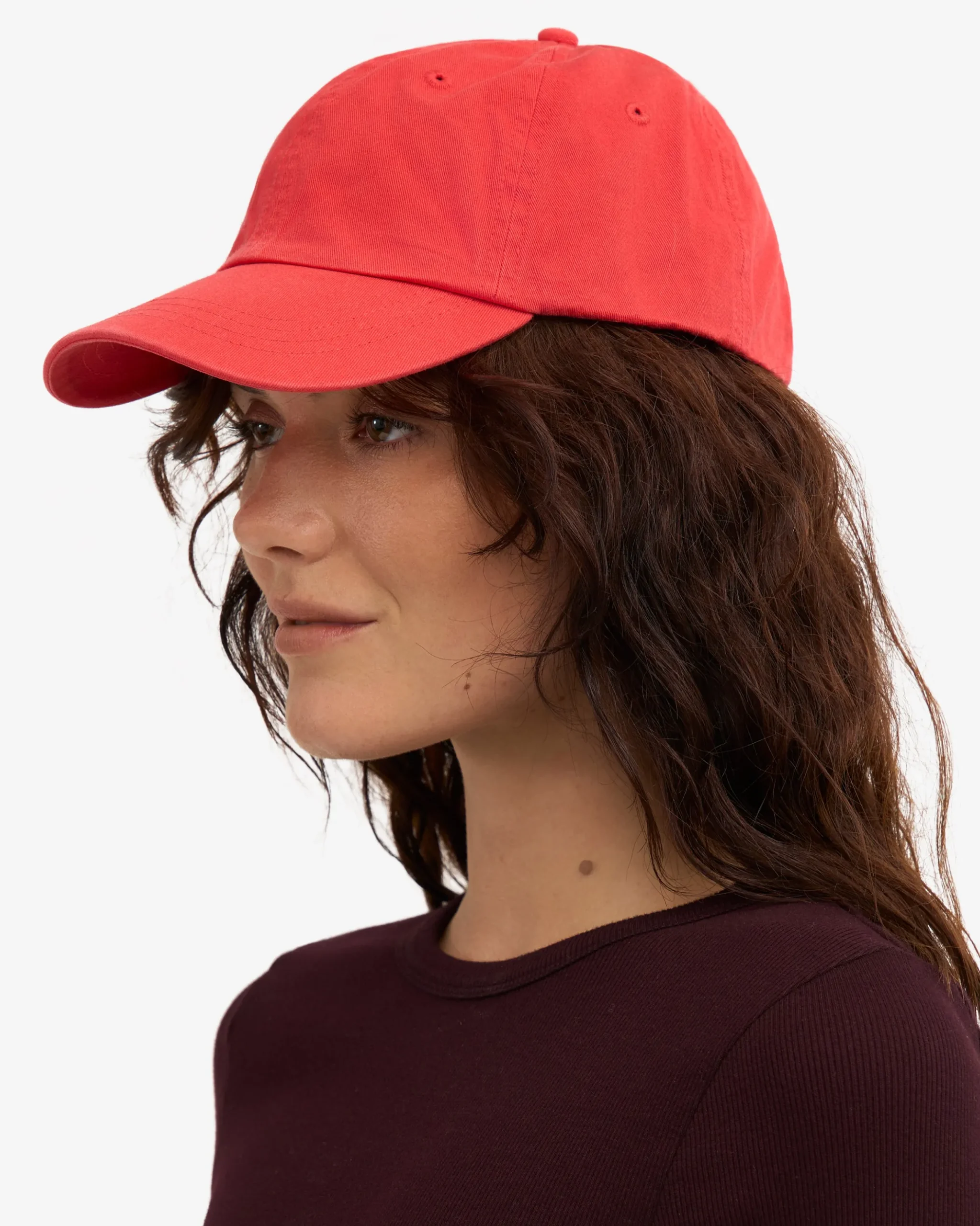 Organic Cotton Cap - Red Tangerine