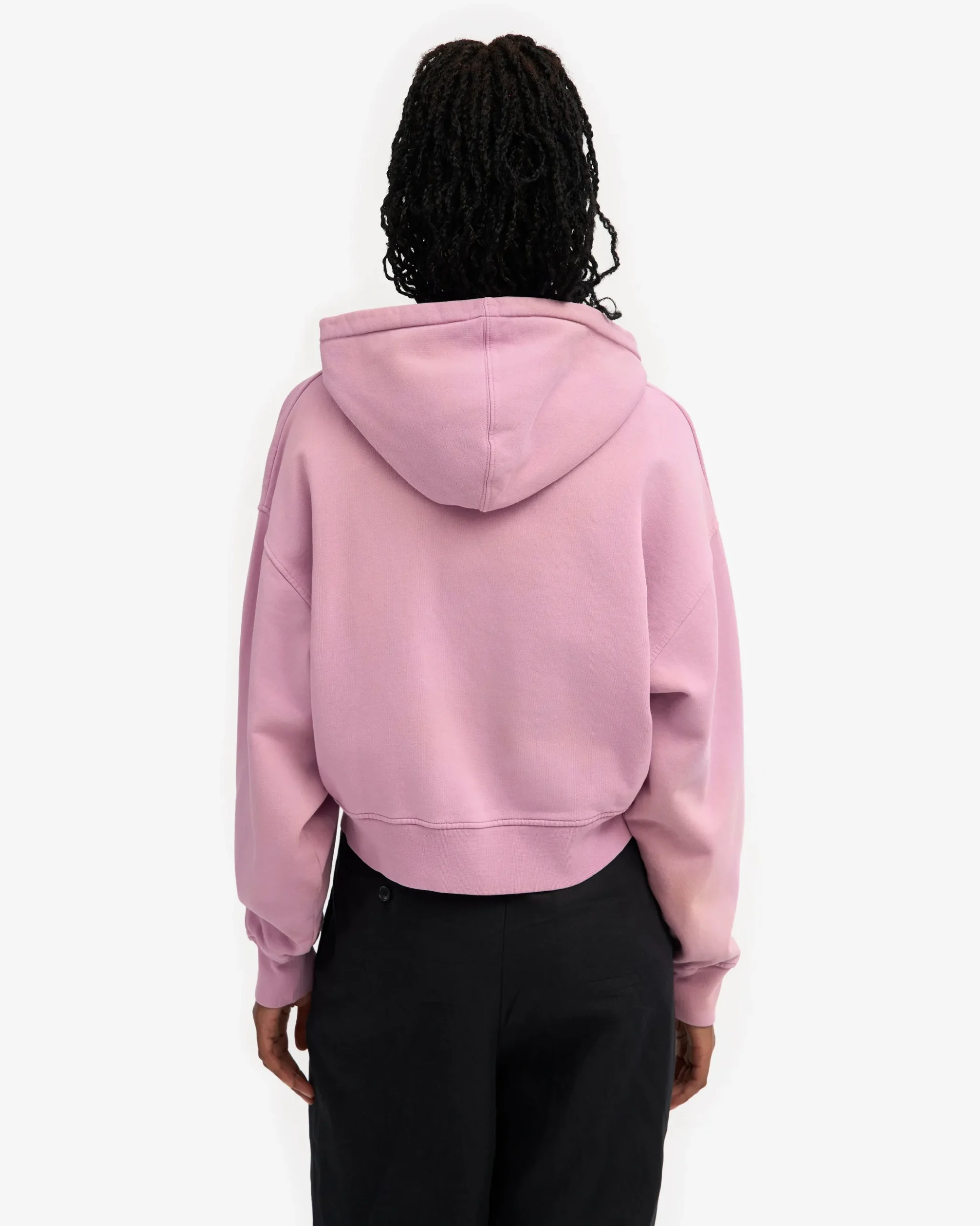 Organic Crop Zip Hood - Cherry Blossom