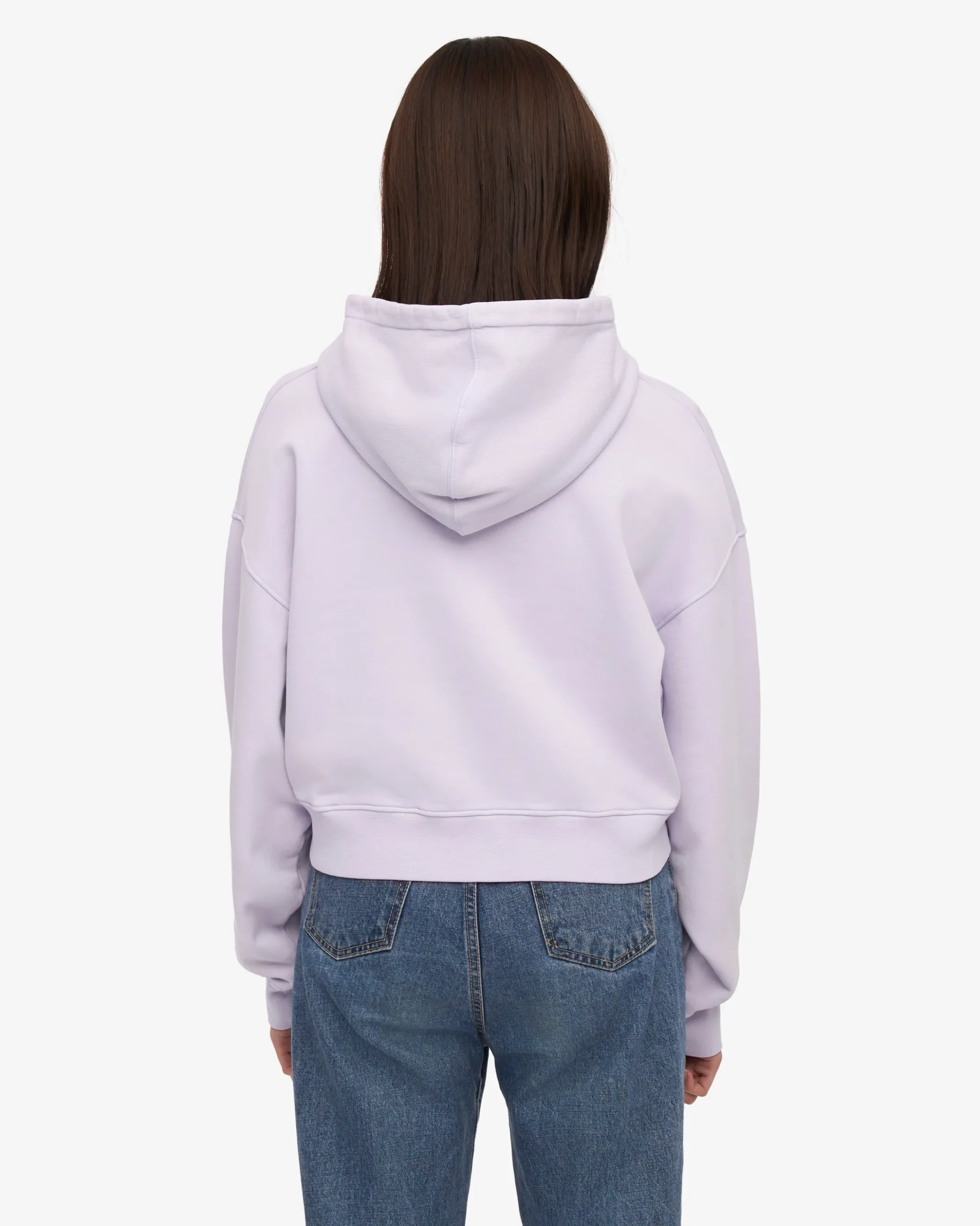 Organic Crop Zip Hood - Soft Lavender