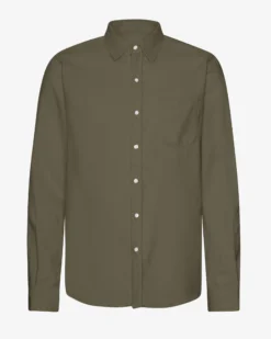 Organic Flannel Shirt - Dusty Olive