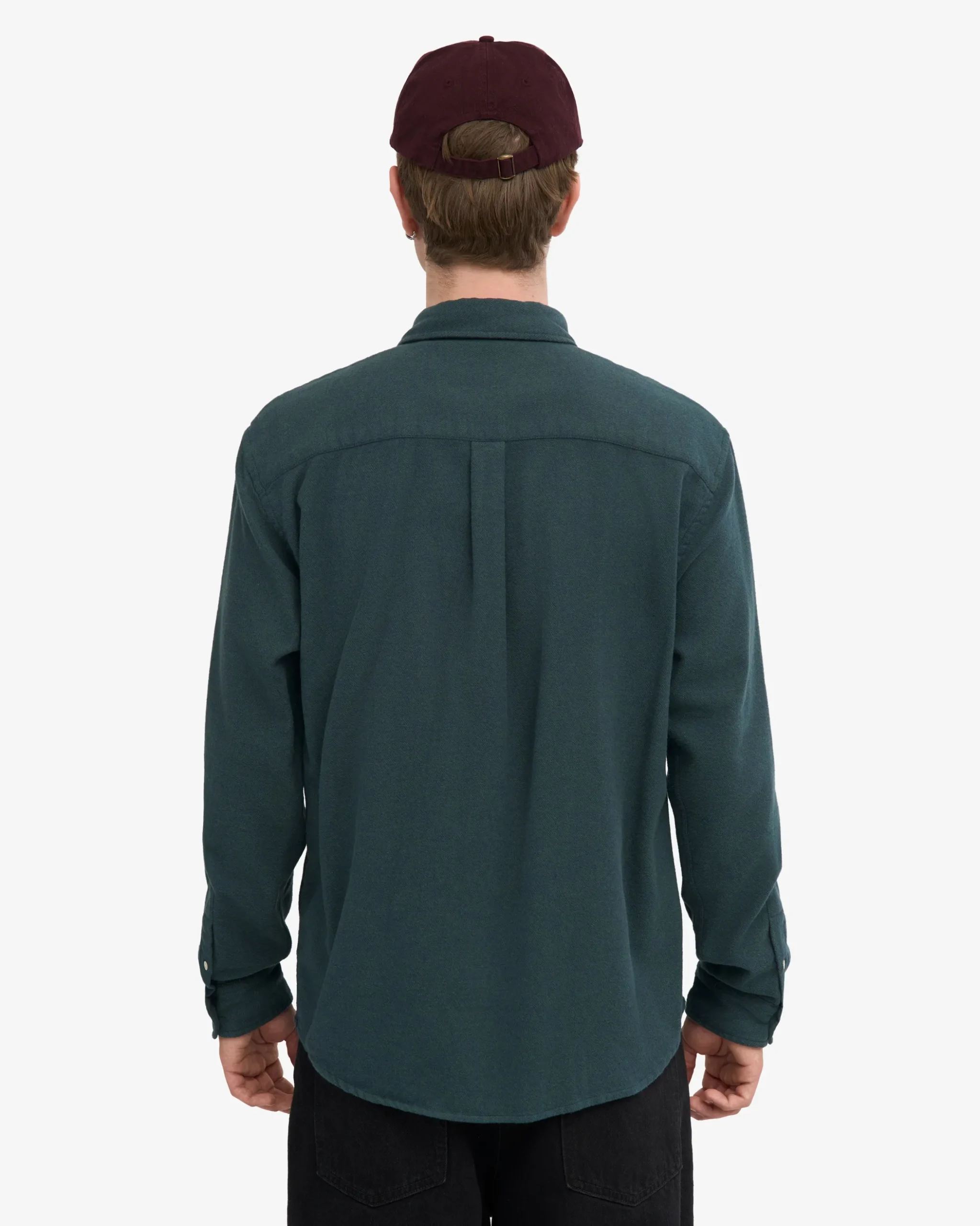 Organic Flannel Shirt - Ocean Green