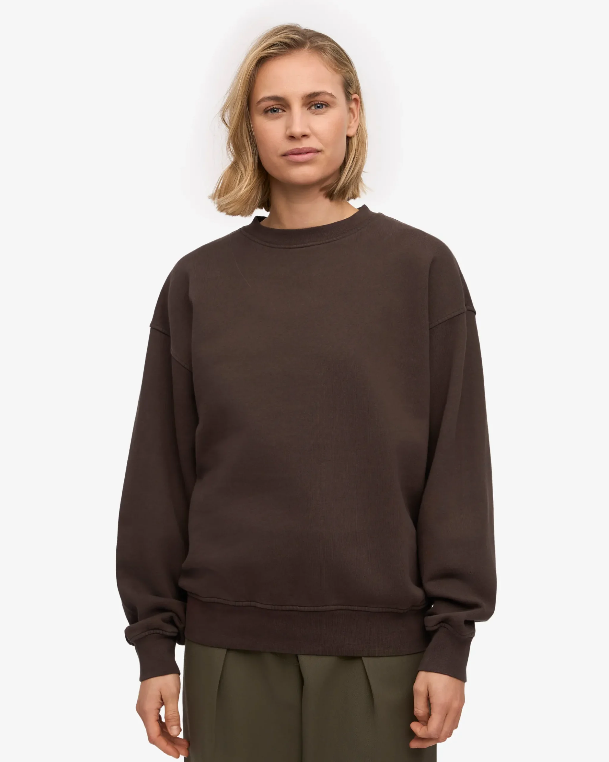 Organic Oversized Crew - Coffee Brown