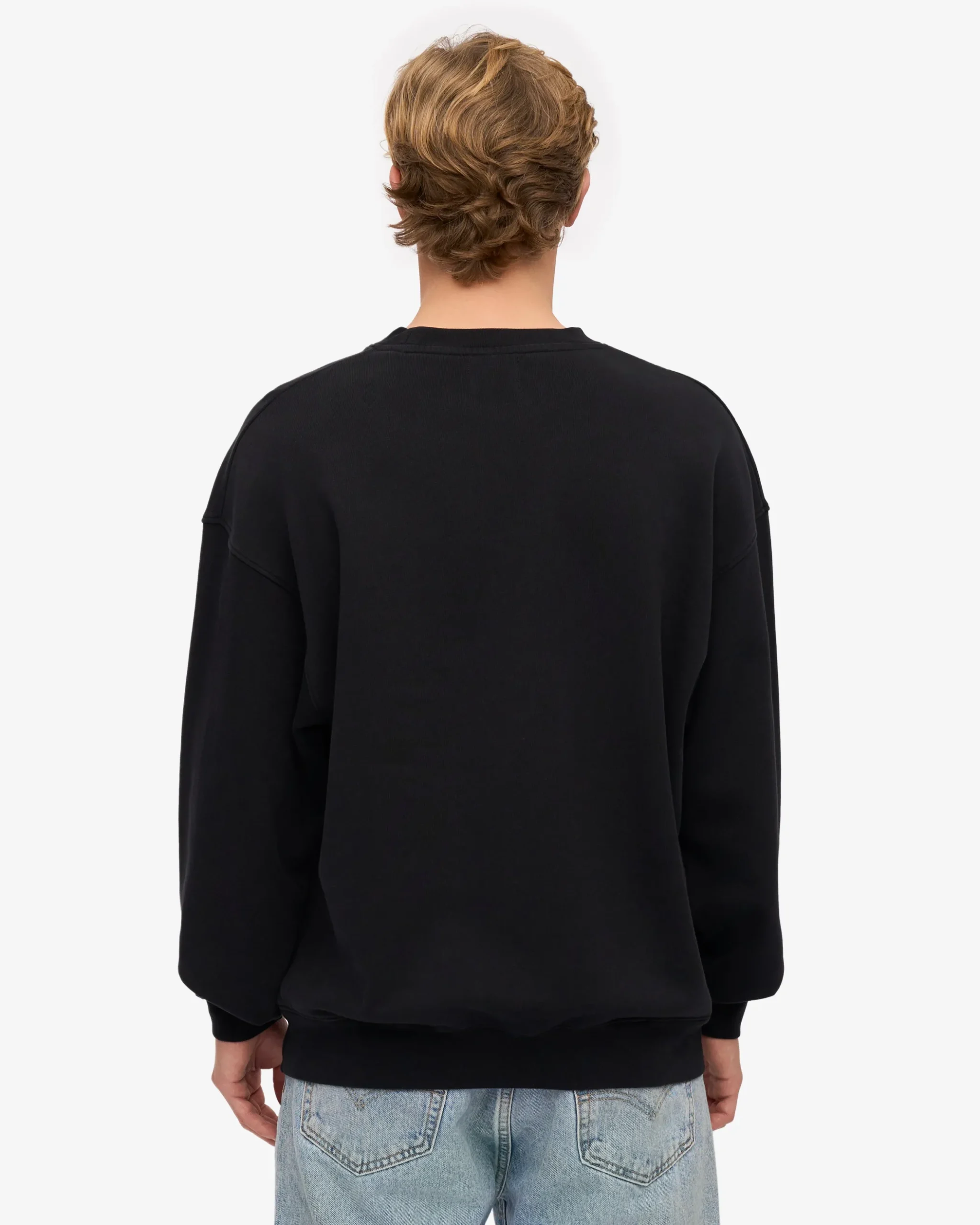 Organic Oversized Crew - Deep Black