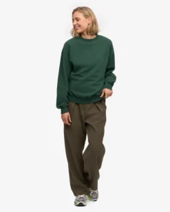 Organic Oversized Crew - Emerald Green