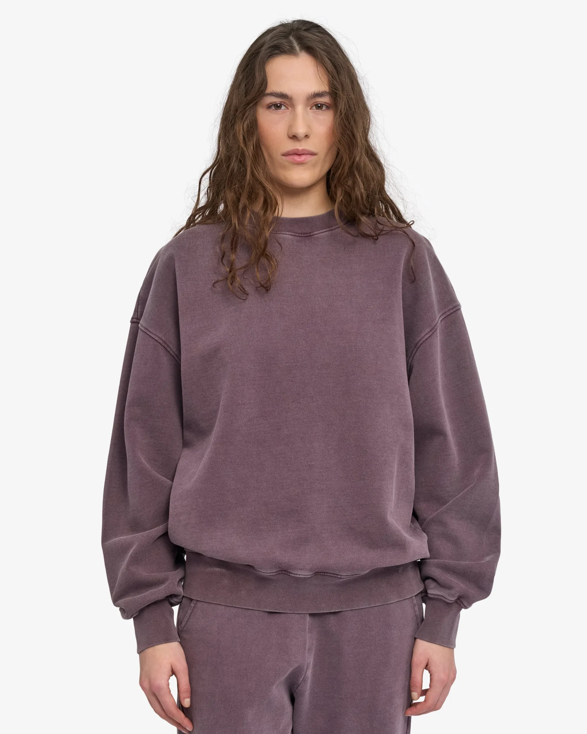 Organic Oversized Crew - Faded Grape