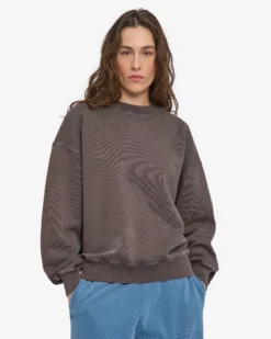 Organic Oversized Crew - Faded Mud