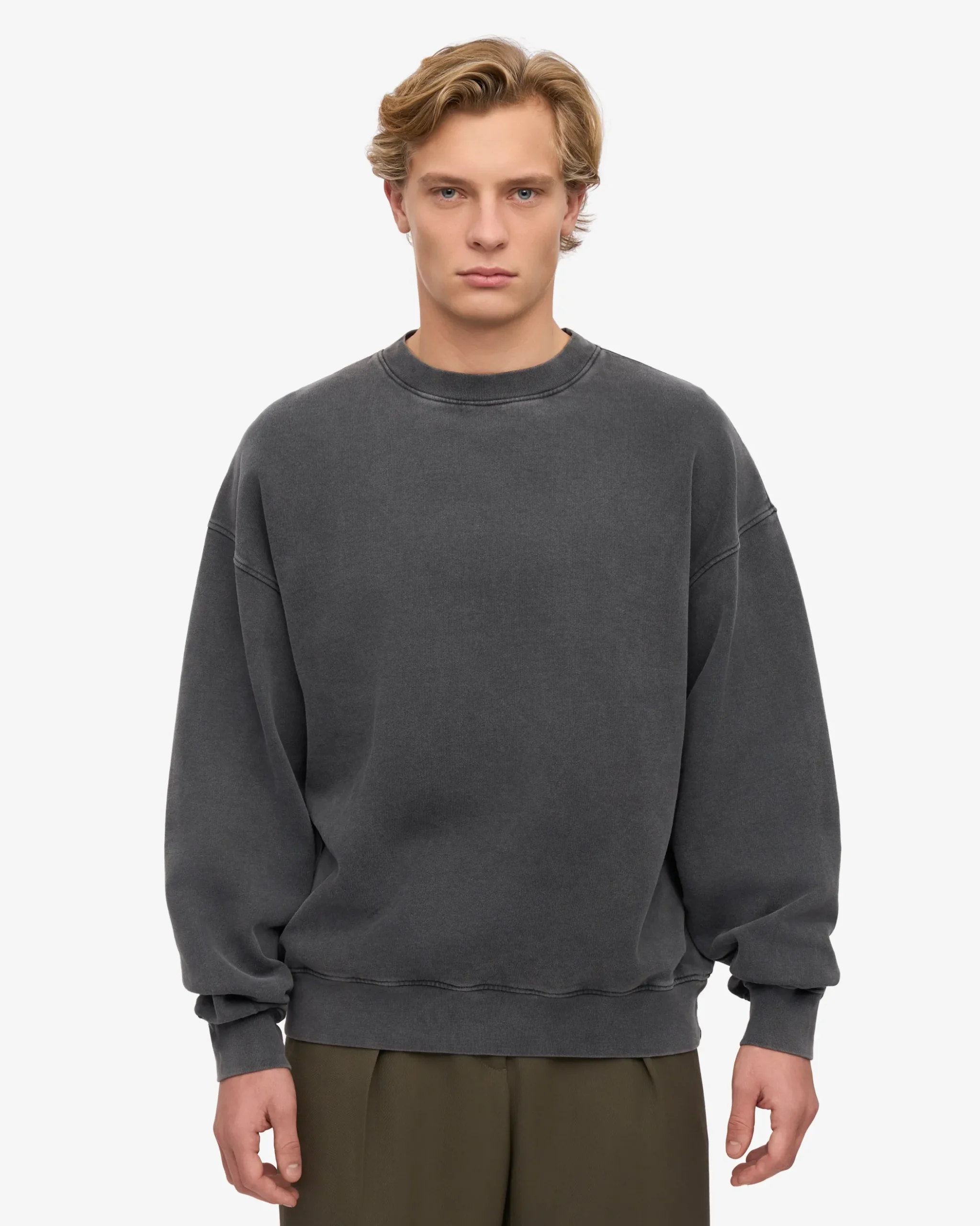Organic Oversized Crew - Faded Black